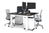 Quadro Cylinder Leg 2 Person Office Workstations [1200L x 700W] - Thumbnail 34 