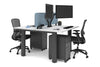 Quadro Cylinder Leg 2 Person Office Workstations [1200L x 700W] - Thumbnail 45 