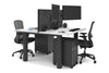 Quadro Cylinder Leg 2 Person Office Workstations [1200L x 700W] - Thumbnail 51 