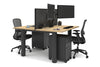 Quadro Cylinder Leg 2 Person Office Workstations [1200L x 700W] - Thumbnail 61 