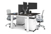 Quadro Cylinder Leg 2 Person Office Workstations [1200L x 700W] - Thumbnail 41 
