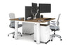 Quadro Cylinder Leg 2 Person Office Workstations [1200L x 700W] - Thumbnail 31 