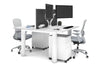 Quadro Cylinder Leg 2 Person Office Workstations [1200L x 700W] - Thumbnail 11 