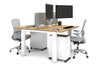 Quadro Cylinder Leg 2 Person Office Workstations [1200L x 700W] - Thumbnail 13 