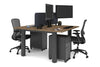 Quadro Cylinder Leg 2 Person Office Workstations [1200L x 700W] - Thumbnail 64 