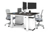 Quadro Cylinder Leg 2 Person Office Workstations [1200L x 700W] - Thumbnail 32 