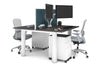 Quadro Cylinder Leg 2 Person Office Workstations [1200L x 700W] - Thumbnail 39 