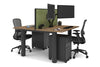 Quadro Cylinder Leg 2 Person Office Workstations [1200L x 700W] - Thumbnail 68 