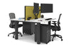 Quadro Cylinder Leg 2 Person Office Workstations [1200L x 700W] - Thumbnail 47 