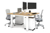 Quadro Cylinder Leg 2 Person Office Workstations [1200L x 700W] - Thumbnail 12 