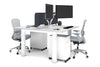 Quadro Cylinder Leg 2 Person Office Workstations [1200L x 700W] - Thumbnail 4 