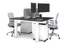 Quadro Cylinder Leg 2 Person Office Workstations [1200L x 700W] - Thumbnail 33 