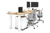 Quadro Cylinder Leg 2 Person Run Office Workstations [1200L x 800W with Cable Scallop] - Thumbnail 3 