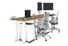 Quadro Cylinder Leg 2 Person Run Office Workstations [1400L x 700W] - Thumbnail 4 