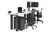 Quadro Cylinder Leg 2 Person Run Office Workstations [1400L x 700W] - Thumbnail 6 