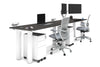 Quadro Cylinder Leg 2 Person Run Office Workstations [1600L x 700W] - Thumbnail 5 