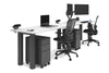 Quadro Cylinder Leg 2 Person Run Office Workstations [1600L x 700W] - Thumbnail 6 