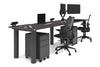 Quadro Cylinder Leg 2 Person Run Office Workstations [1600L x 800W with Cable Scallop] - Thumbnail 9 
