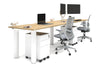 Quadro Cylinder Leg 2 Person Run Office Workstations [1600L x 800W with Cable Scallop] - Thumbnail 3 