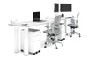 Quadro Cylinder Leg 2 Person Run Office Workstations [1800L x 700W] - Thumbnail 1 