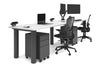 Quadro Cylinder Leg 2 Person Run Office Workstations [1800L x 800W with Cable Scallop] - Thumbnail 6 