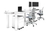 Quadro Cylinder Leg 2 Person Run Office Workstations [1800L x 800W with Cable Scallop] - Thumbnail 1 