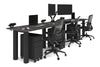 Quadro Cylinder Leg 3 Person Run Office Workstations [1400L x 700W] - Thumbnail 9 