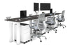 Quadro Cylinder Leg 3 Person Run Office Workstations [1400L x 700W] - Thumbnail 5 