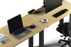 Quadro Cylinder Leg 3 Person Run Office Workstations [1400L x 700W] - Thumbnail 9 