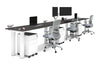 Quadro Cylinder Leg 3 Person Run Office Workstations [1800L x 700W] - Thumbnail 5 