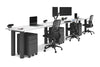 Quadro Cylinder Leg 3 Person Run Office Workstations [1800L x 700W] - Thumbnail 6 