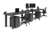 Quadro Cylinder Leg 3 Person Run Office Workstations [1800L x 800W with Cable Scallop] - Thumbnail 9 