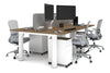 Quadro Cylinder Leg 4 Person Office Workstations [1200L x 700W] - Thumbnail 24 