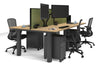 Quadro Cylinder Leg 4 Person Office Workstations [1200L x 700W] - Thumbnail 59 