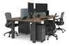 Quadro Cylinder Leg 4 Person Office Workstations [1200L x 700W] - Thumbnail 66 