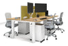 Quadro Cylinder Leg 4 Person Office Workstations [1200L x 700W] - Thumbnail 18 