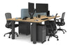 Quadro Cylinder Leg 4 Person Office Workstations [1200L x 700W] - Thumbnail 56 