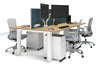 Quadro Cylinder Leg 4 Person Office Workstations [1200L x 700W] - Thumbnail 20 