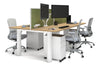 Quadro Cylinder Leg 4 Person Office Workstations [1200L x 700W] - Thumbnail 19 