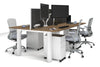 Quadro Cylinder Leg 4 Person Office Workstations [1200L x 700W] - Thumbnail 32 