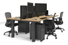 Quadro Cylinder Leg 4 Person Office Workstations [1200L x 700W] - Thumbnail 62 