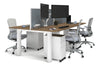 Quadro Cylinder Leg 4 Person Office Workstations [1200L x 700W] - Thumbnail 31 