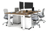 Quadro Cylinder Leg 4 Person Office Workstations [1200L x 700W] - Thumbnail 23 