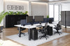 Quadro Cylinder Leg 4 Person Office Workstations [1200L x 700W] - Thumbnail 2 