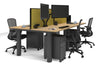 Quadro Cylinder Leg 4 Person Office Workstations [1200L x 700W] - Thumbnail 58 