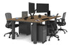 Quadro Cylinder Leg 4 Person Office Workstations [1200L x 700W] - Thumbnail 63 