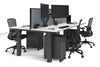 Quadro Cylinder Leg 4 Person Office Workstations [1200L x 700W] - Thumbnail 51 