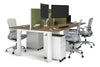 Quadro Cylinder Leg 4 Person Office Workstations [1200L x 700W] - Thumbnail 29 