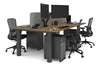 Quadro Cylinder Leg 4 Person Office Workstations [1200L x 700W] - Thumbnail 64 