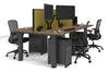 Quadro Cylinder Leg 4 Person Office Workstations [1200L x 700W] - Thumbnail 68 